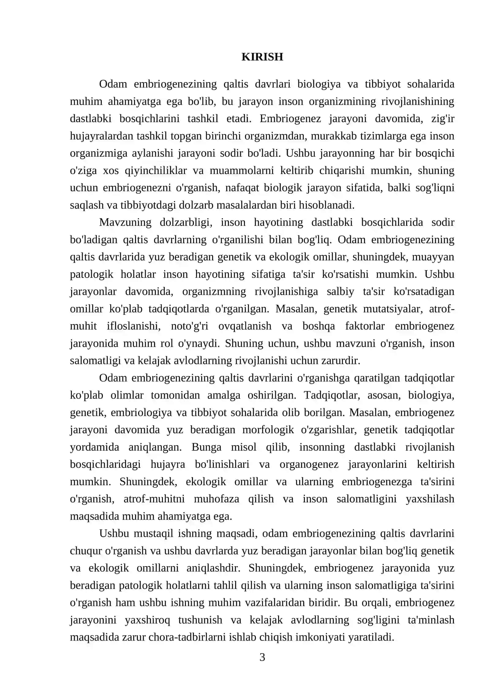 Odam embriogenezining qaltis davrlari 3