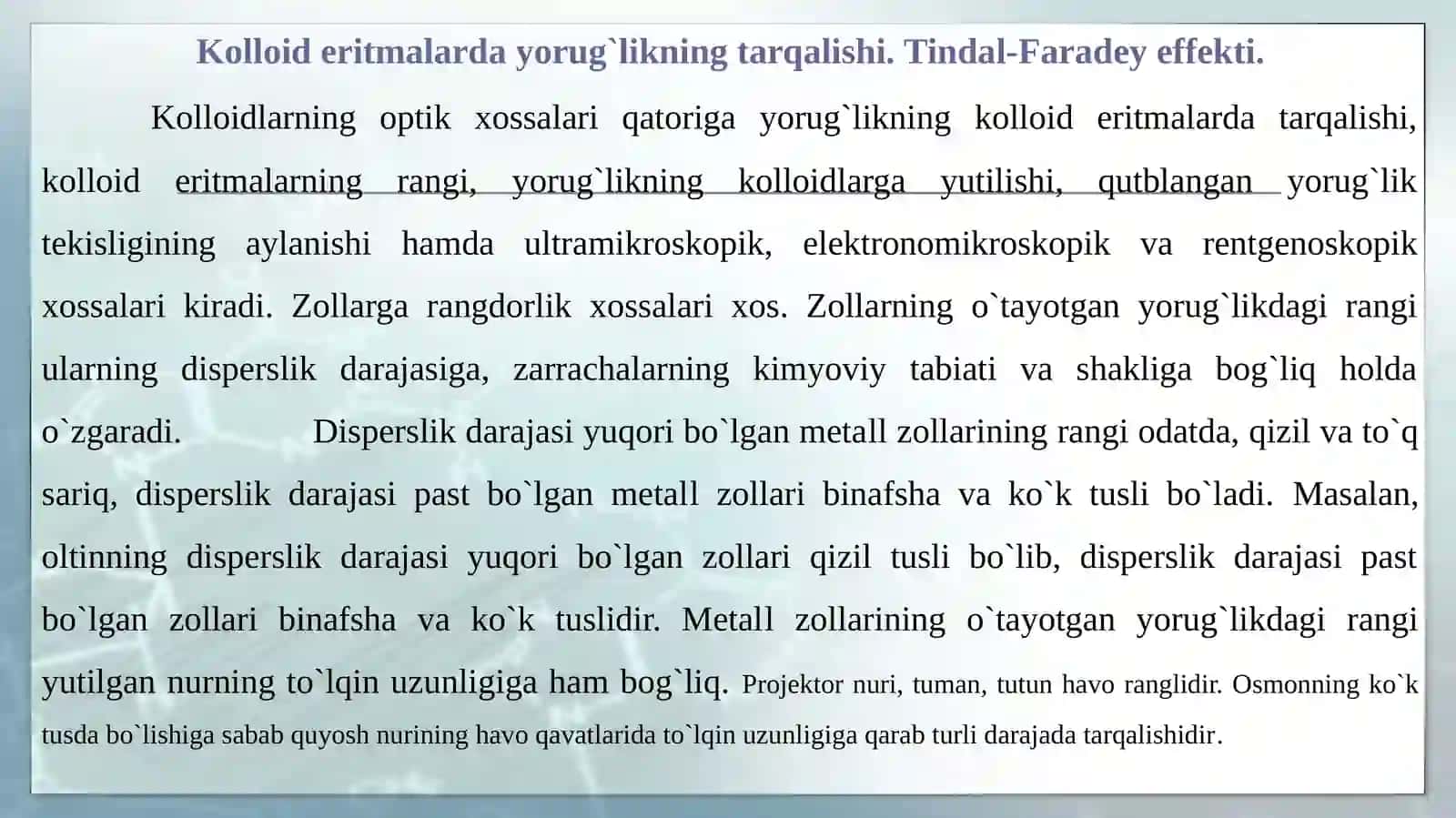 Kolloid Kimyo 3