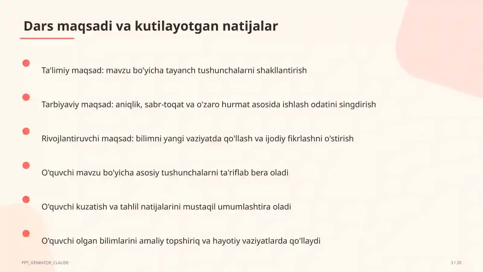 Odam organizmining tuzilishi: to'qima va organlar (8-sinf) 3