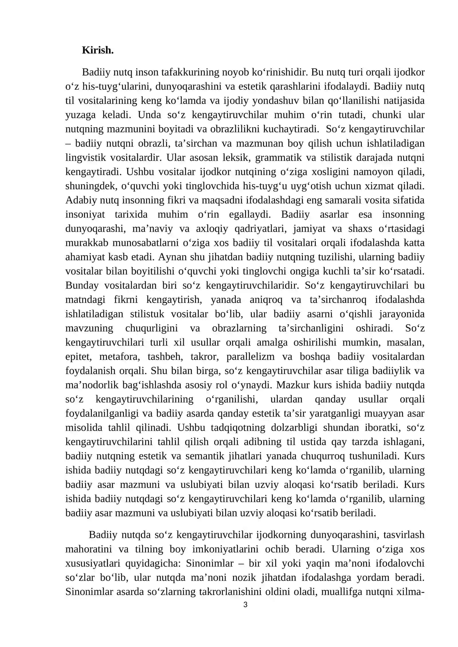 Badiiy nutqda so‘z kengaytiruvchilar 3