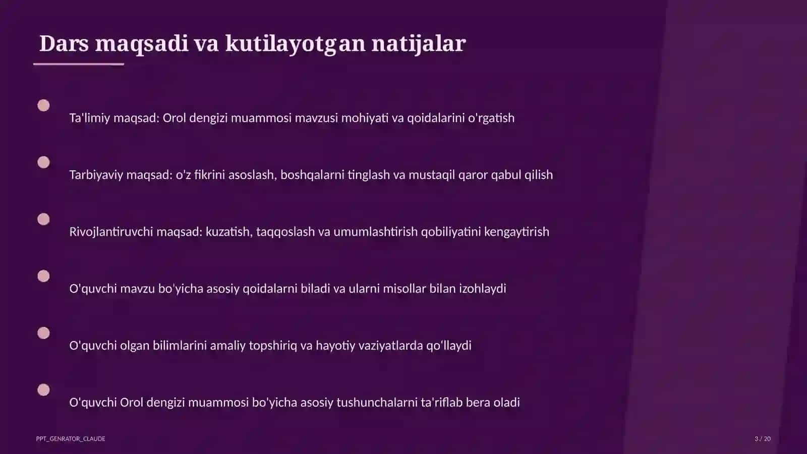 Orol dengizi muammosi (8-sinf) 3