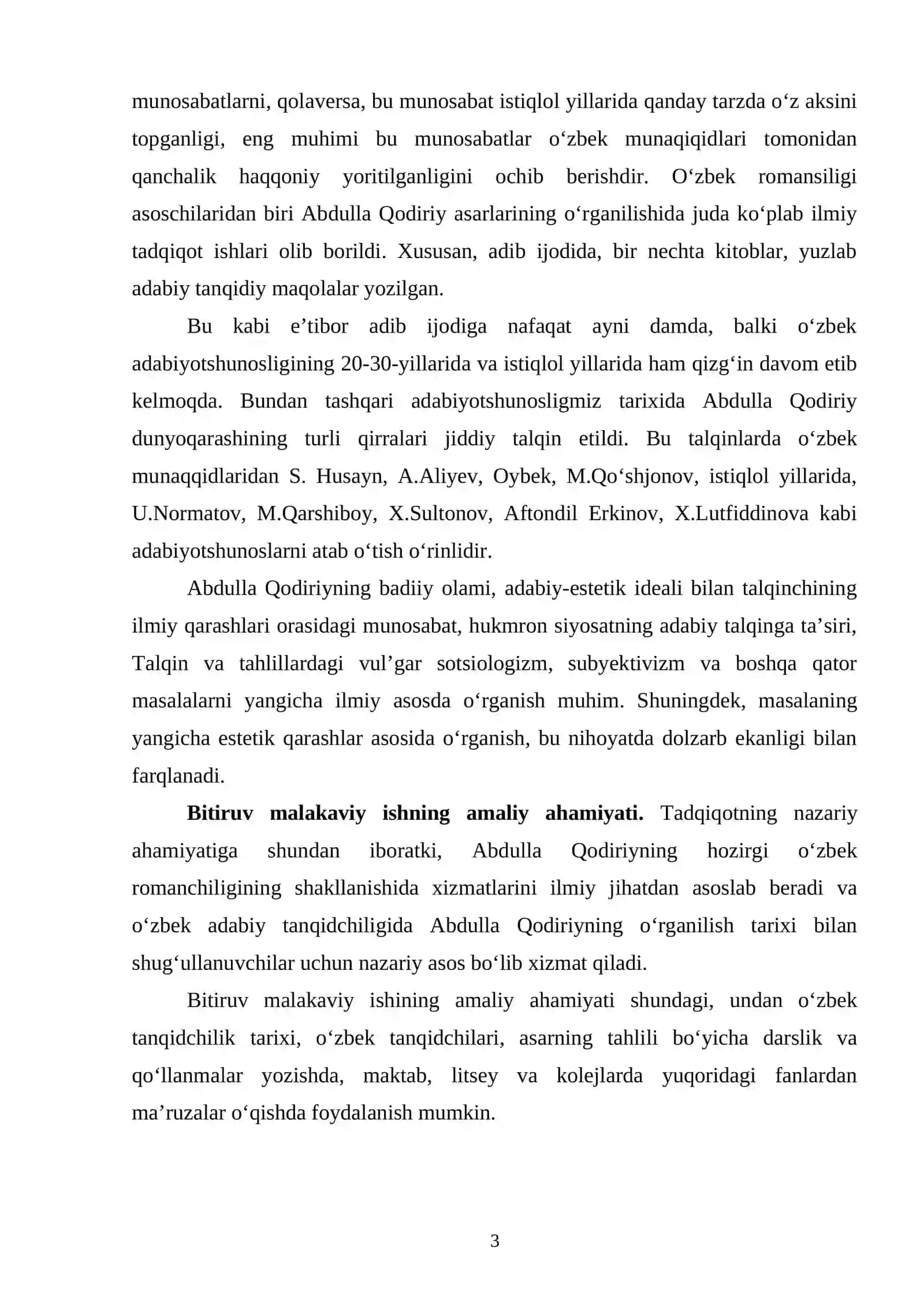 MUSTAQILLIK DAVRIDA ABDULLA QODIRIY IJODINING O'RGANILISHI 3