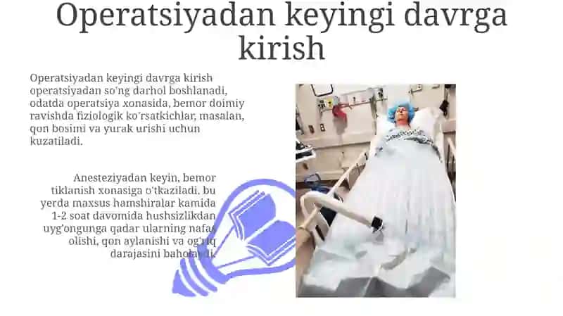 Operatsiyadan keyingi davr, asoratlami oldini olish 3