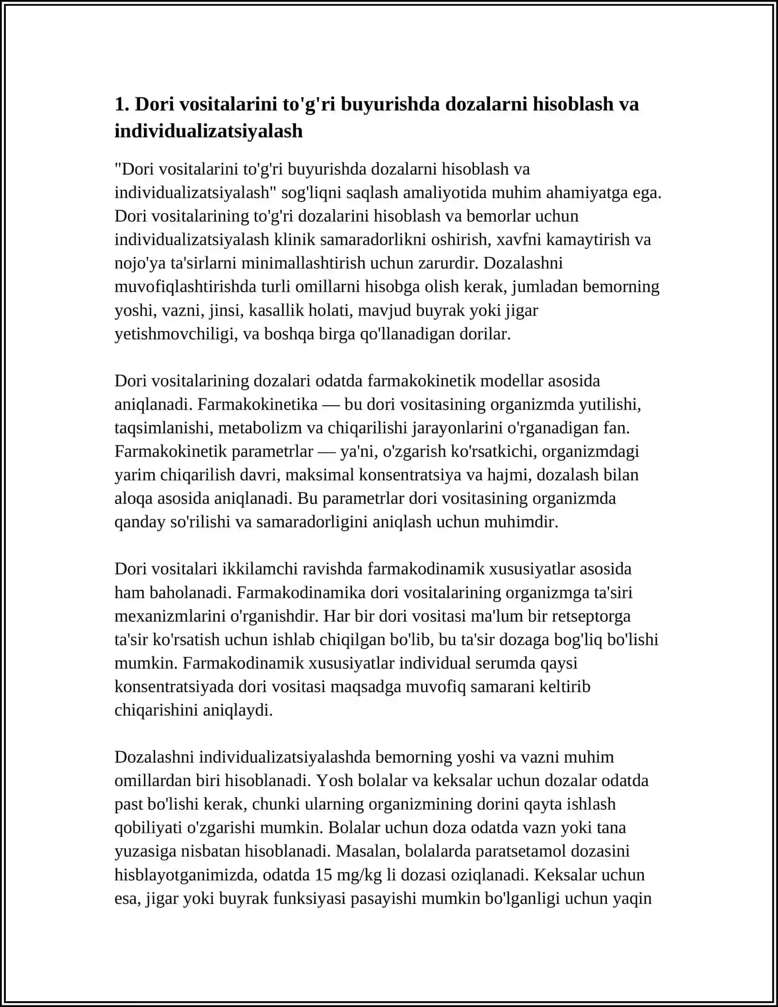 Dori Vositalarini To'g'ri Buyurish 3