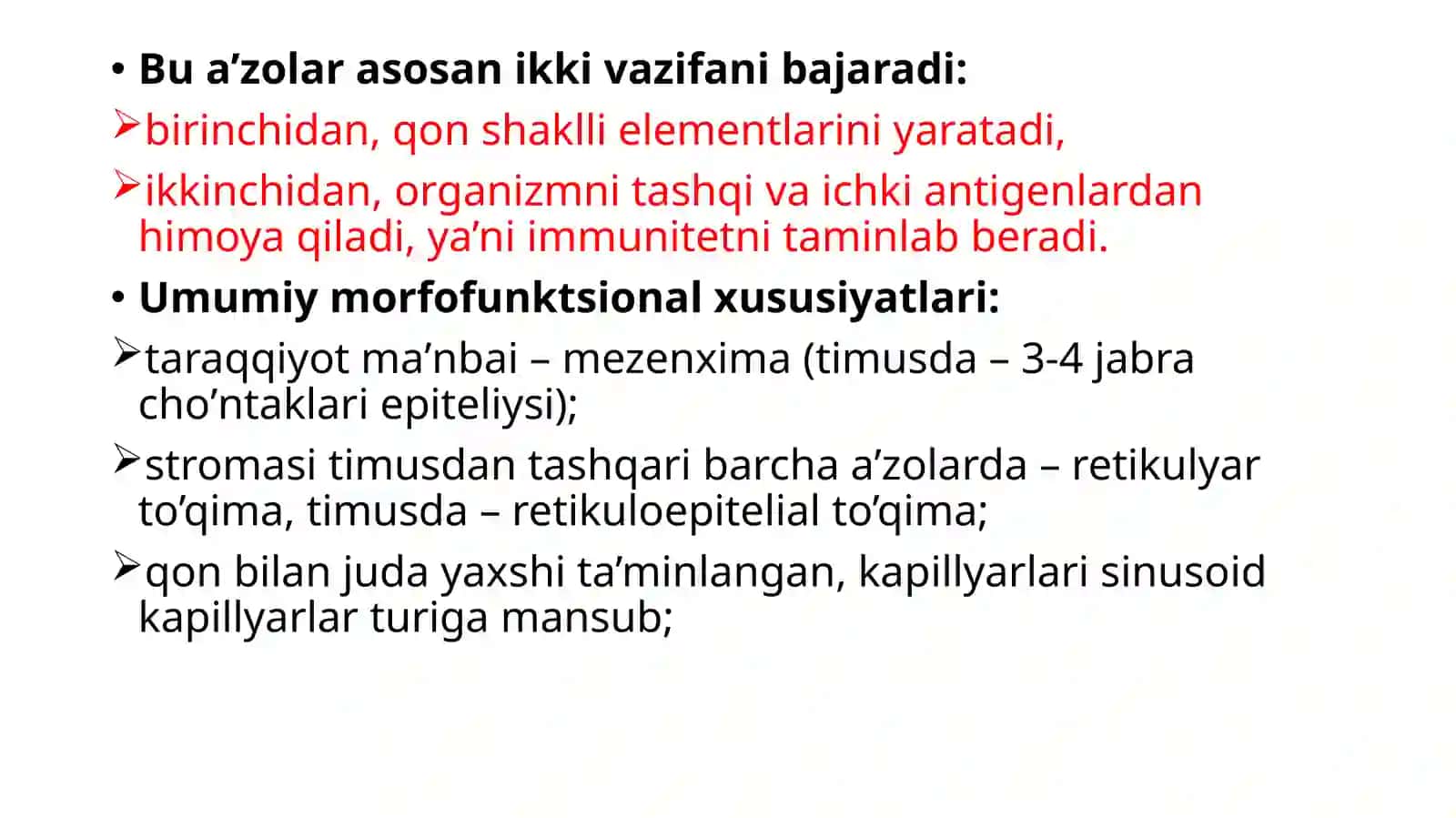 QON YARATUVCHI VA IMMUN-HIMOYA A’ZOLARI 3