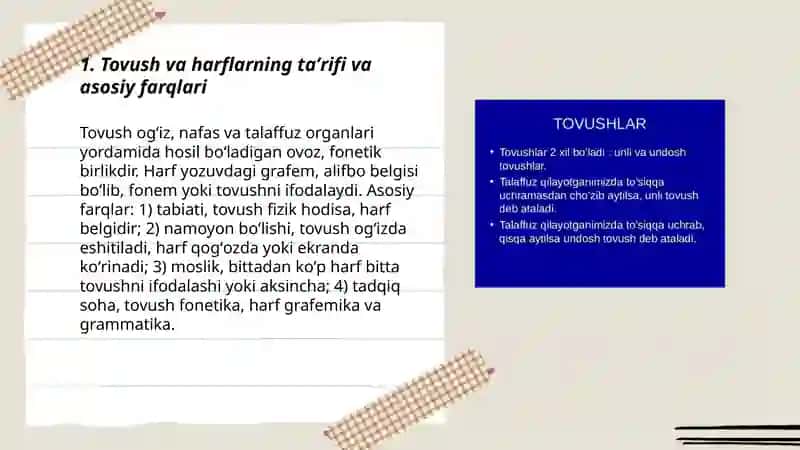 Tovush va harflar 3