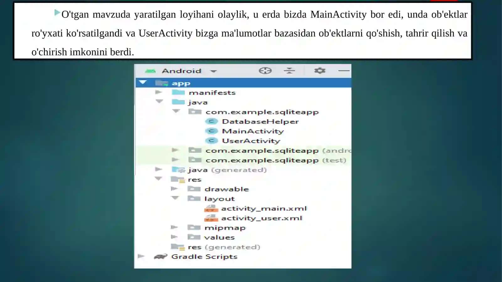 Android ilovalar dasturini yaratish 3