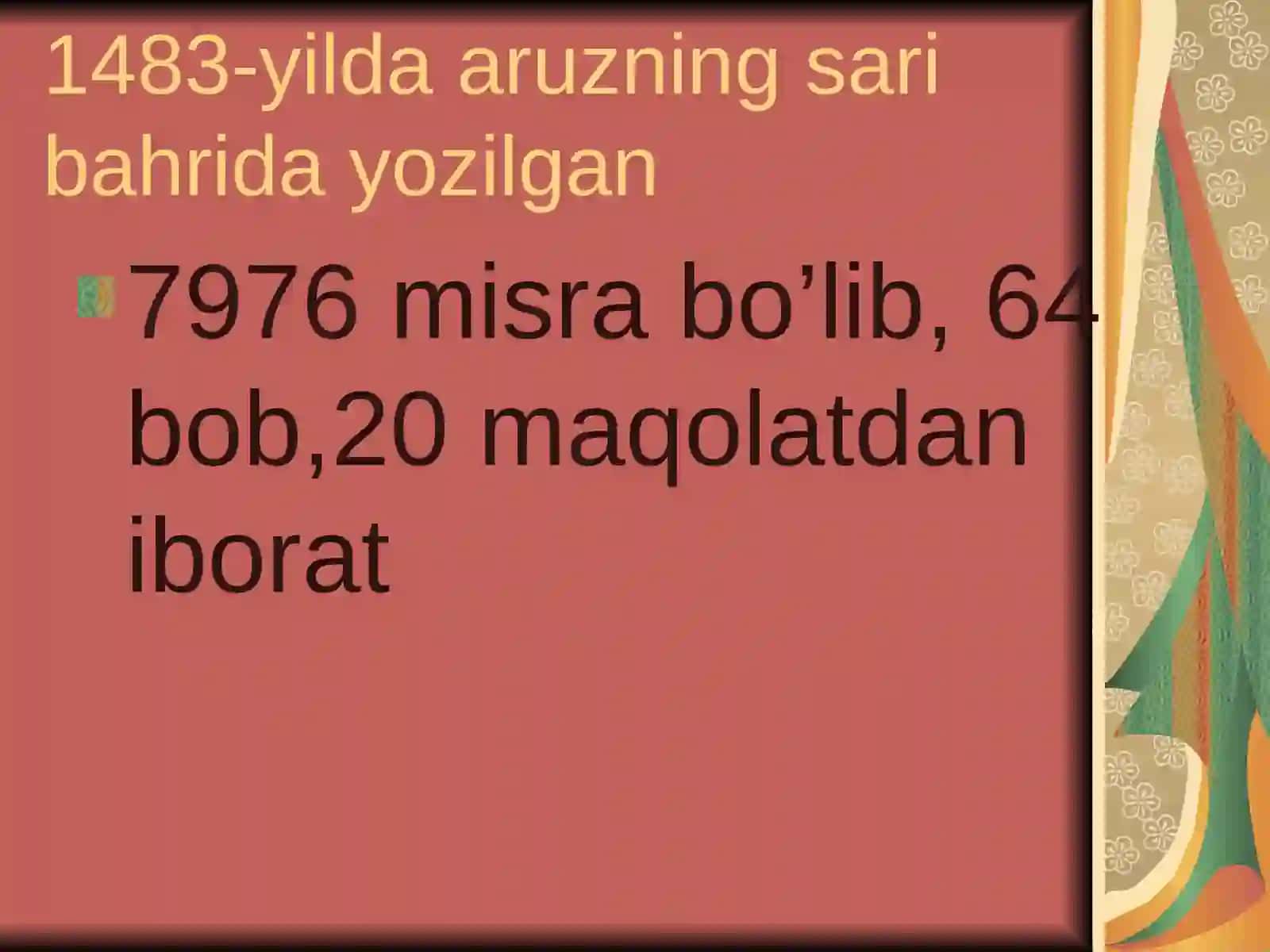 NamMTI akademik litseyi Ilhomjon Darmonov,,Hayrat ul-abror” 3
