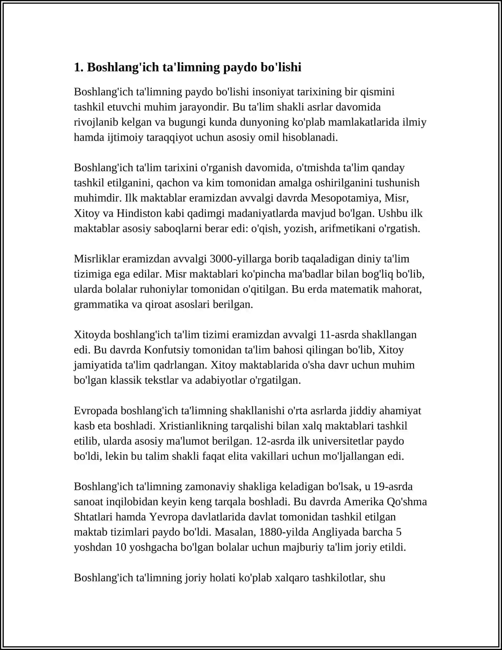 Boshlang'ich ta'lim pedagogikasi fani tarixining asosiy bosqichlari 3