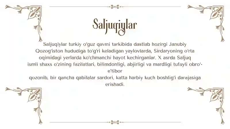 Saljuqiylar davlati 3