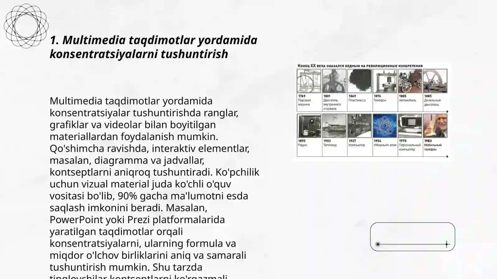 Konsentrlar bòyicha arifmetik masalalar mavzusini òrganishda multimedia texnologiyalaridan foydalanish 3