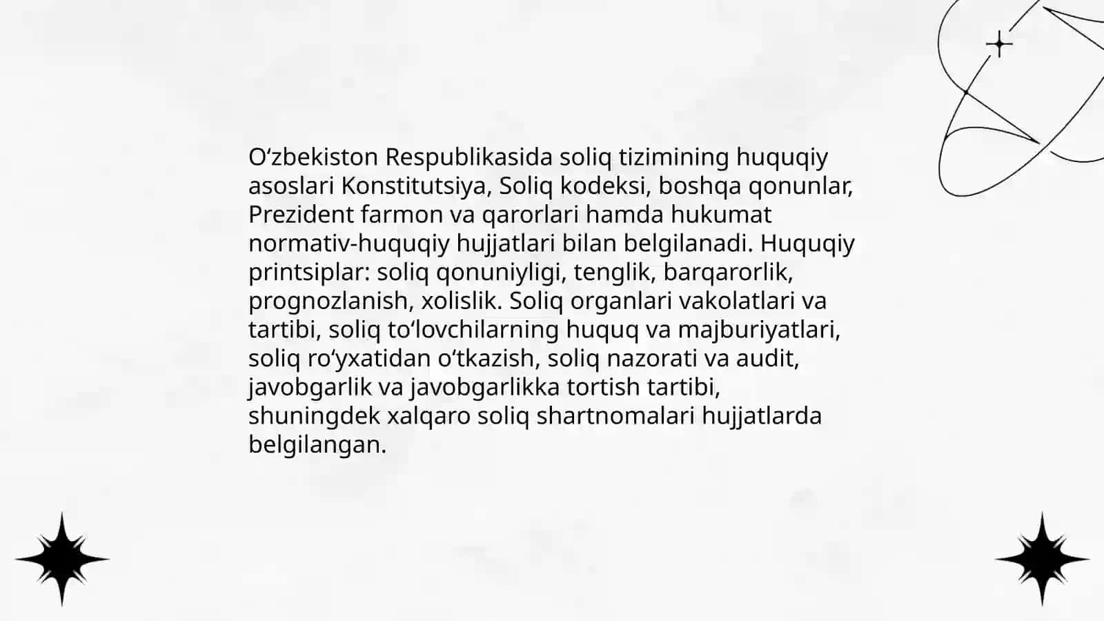 Oʻzbekiston Respublikasida soliqlarning asosiy jihatlari 3