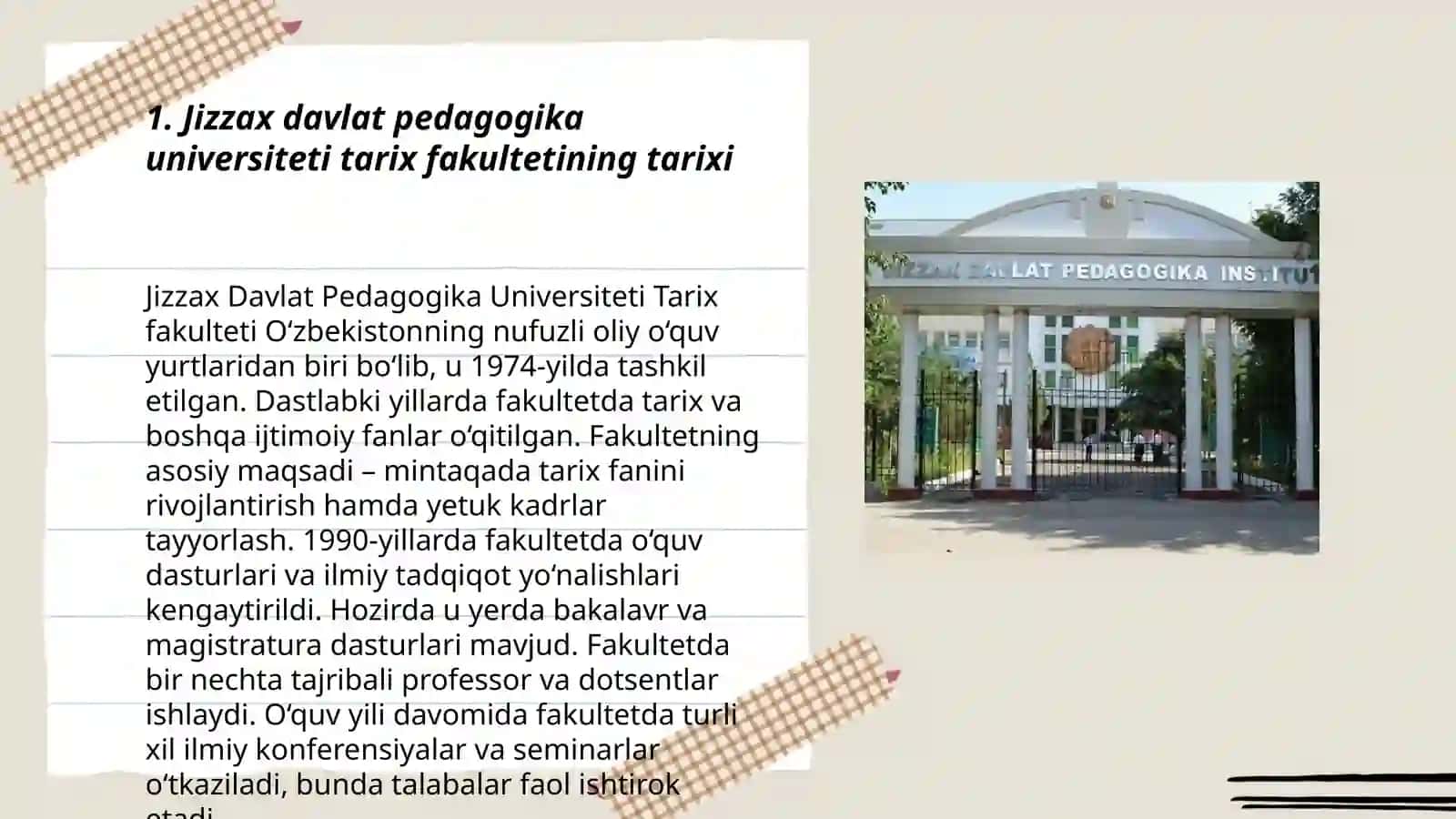 Jizzax Davlat Pedagogika Universiteti Tarix Fakulteti 3