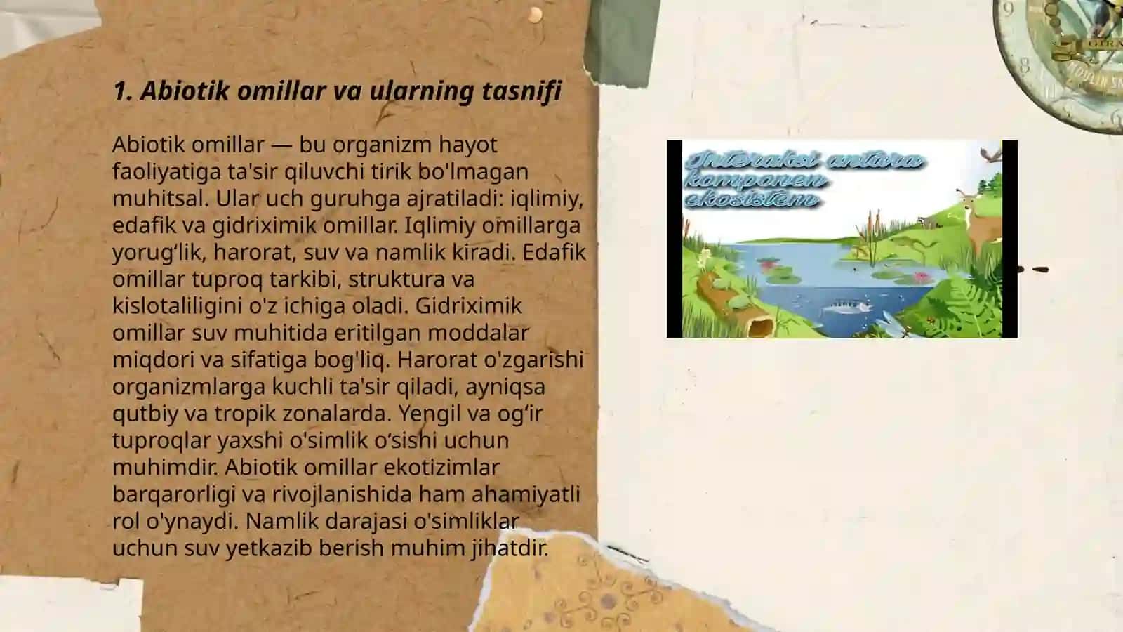 Abiotik va biotik ekologik omillar va ularning tabiatda òsimliklarining tarqalishidagi ahamiyati 3