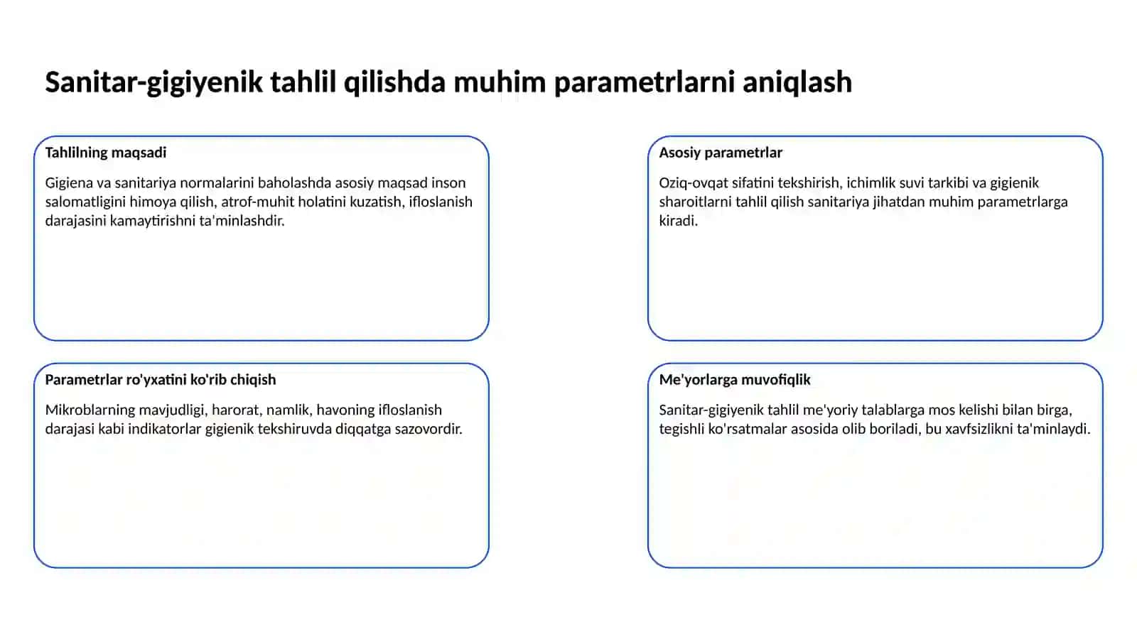 Oziq ovqat mahsulotlariga sanitar bakteriologik baho berish va tahlil qilish 3