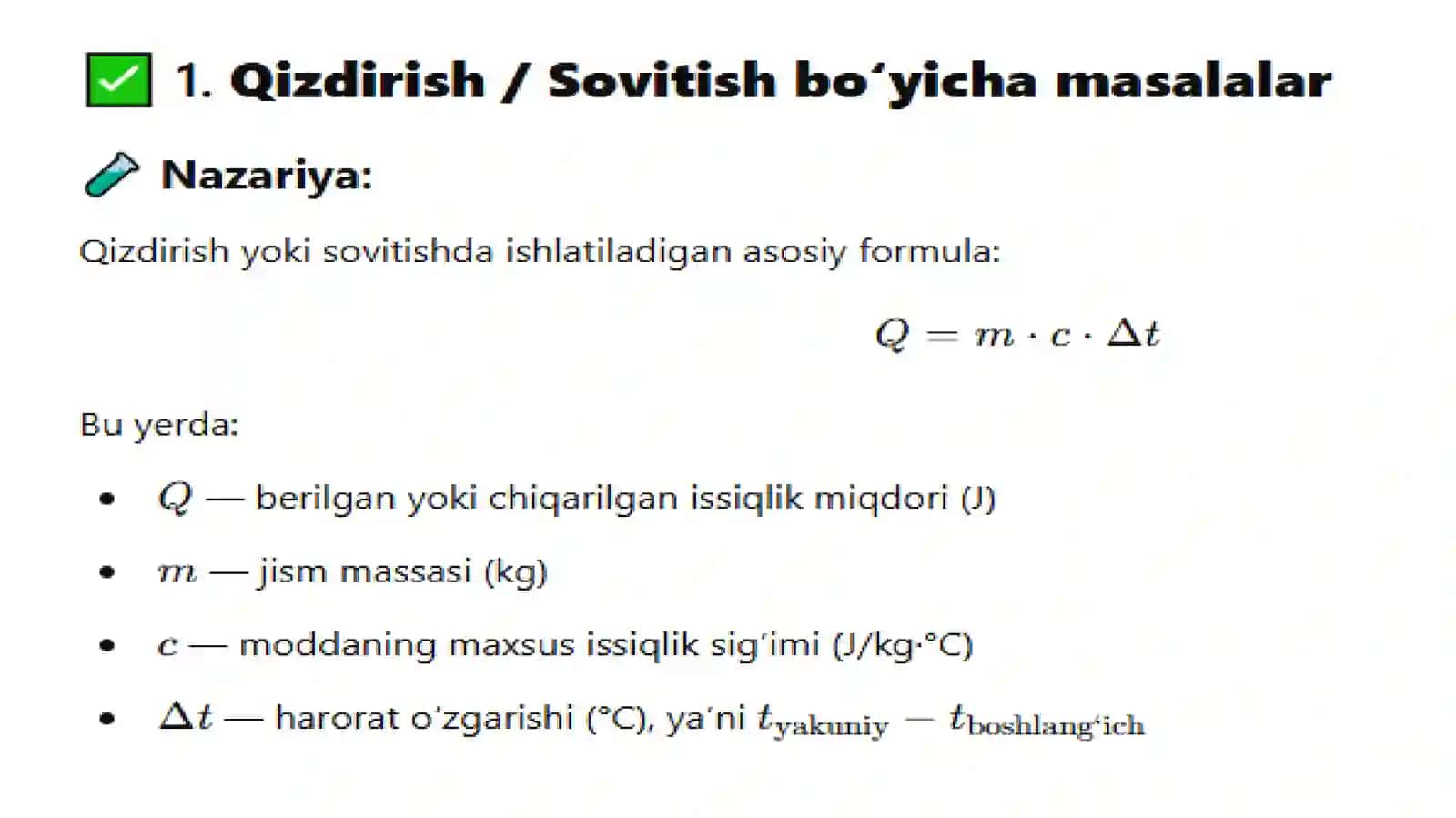 Issiqlik almashinishlar 3