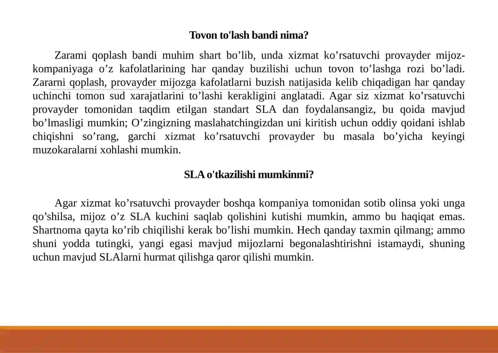 SLA ( Service Level Agreement) 3