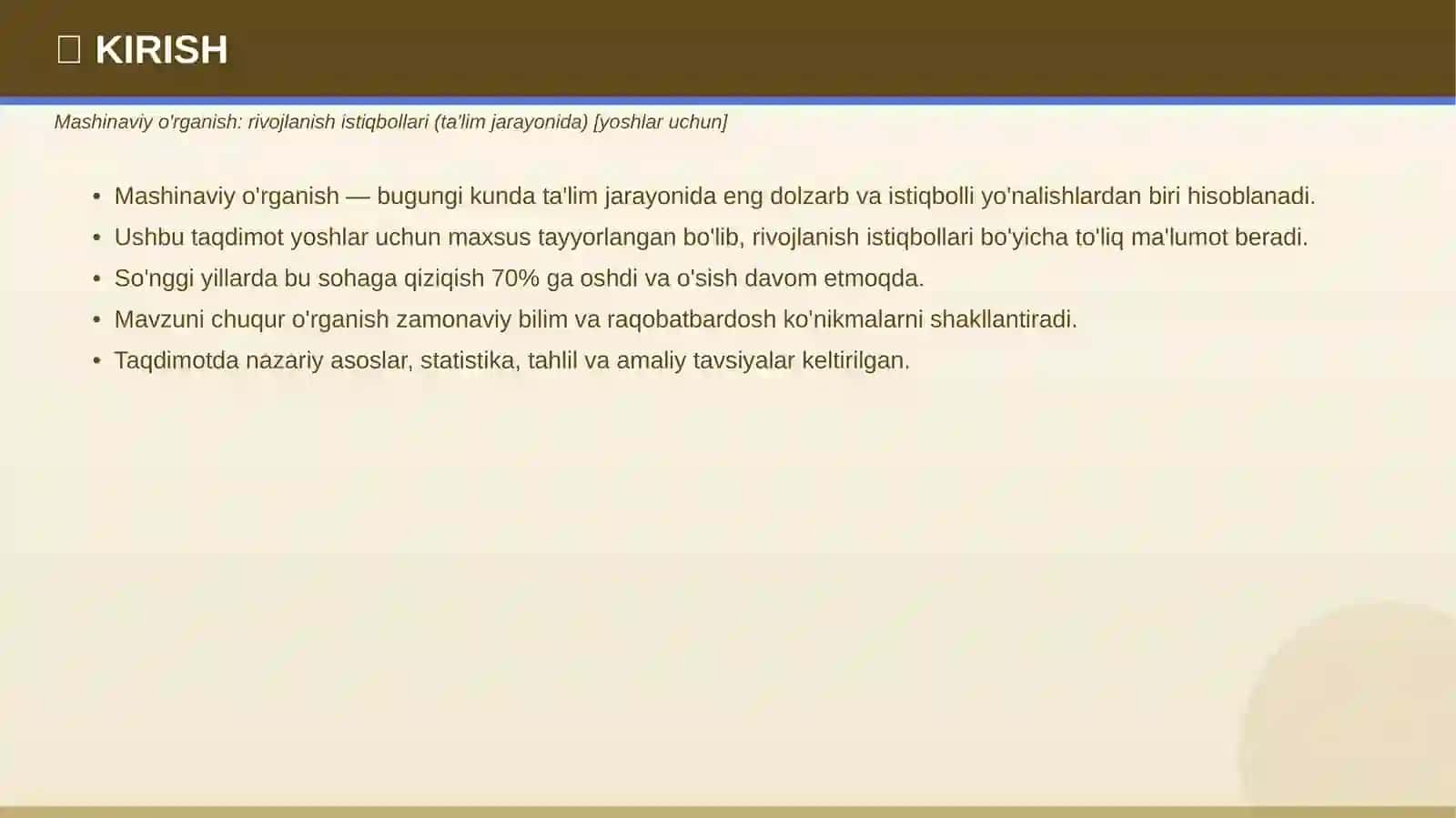 Mashinaviy o'rganish: rivojlanish istiqbollari (ta'lim jarayonida) 3