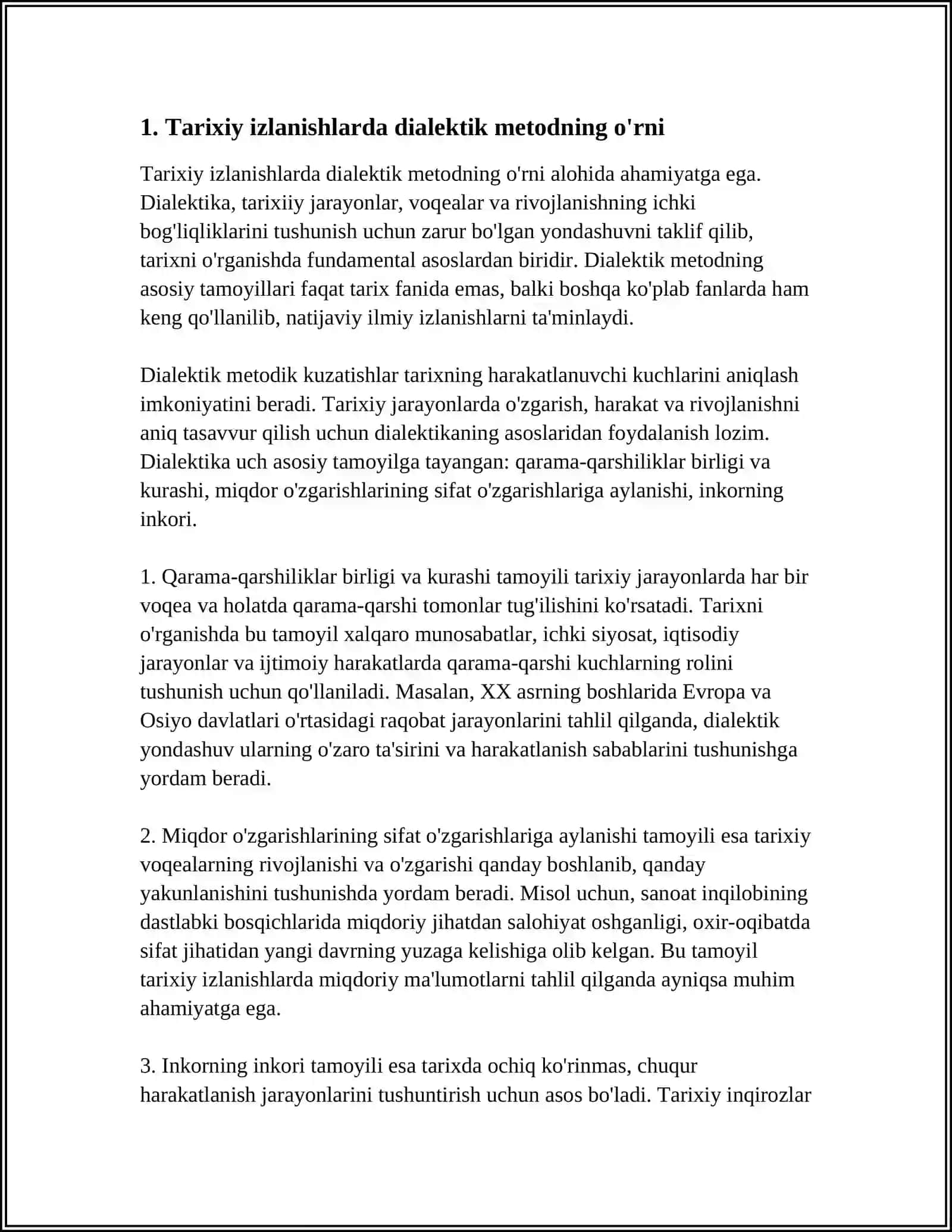 TARIXIY IZLANISHLARDA FALSAFIY METODLAR QOʻLLANILISHI 3