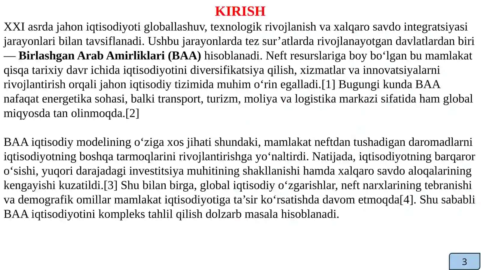 Birlashgan Arab Amirliklari iqtisodiyoti va emperik tahlili 3