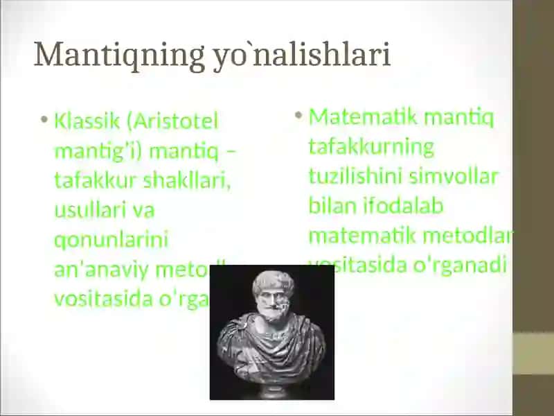 Mantiq fanining predmeti va rivojlanishi 3