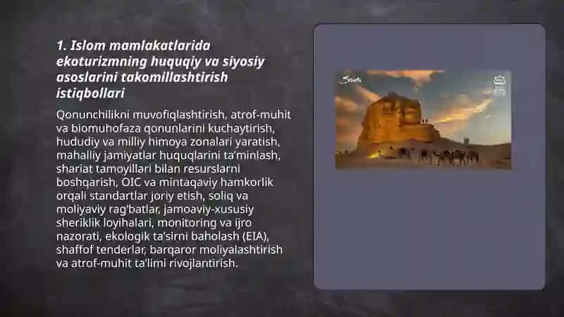 Islom mamlakatlarida ekoturizmni rivojlantirish istiqbollari 3