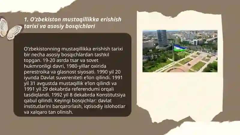 O’zbekistonning o’ziga xos istiqlol va taraqqiyot yo’li 3