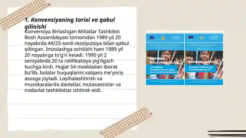 BMT ning "Bola huquqlari tòĝrisidagi konvensiyasi" 3