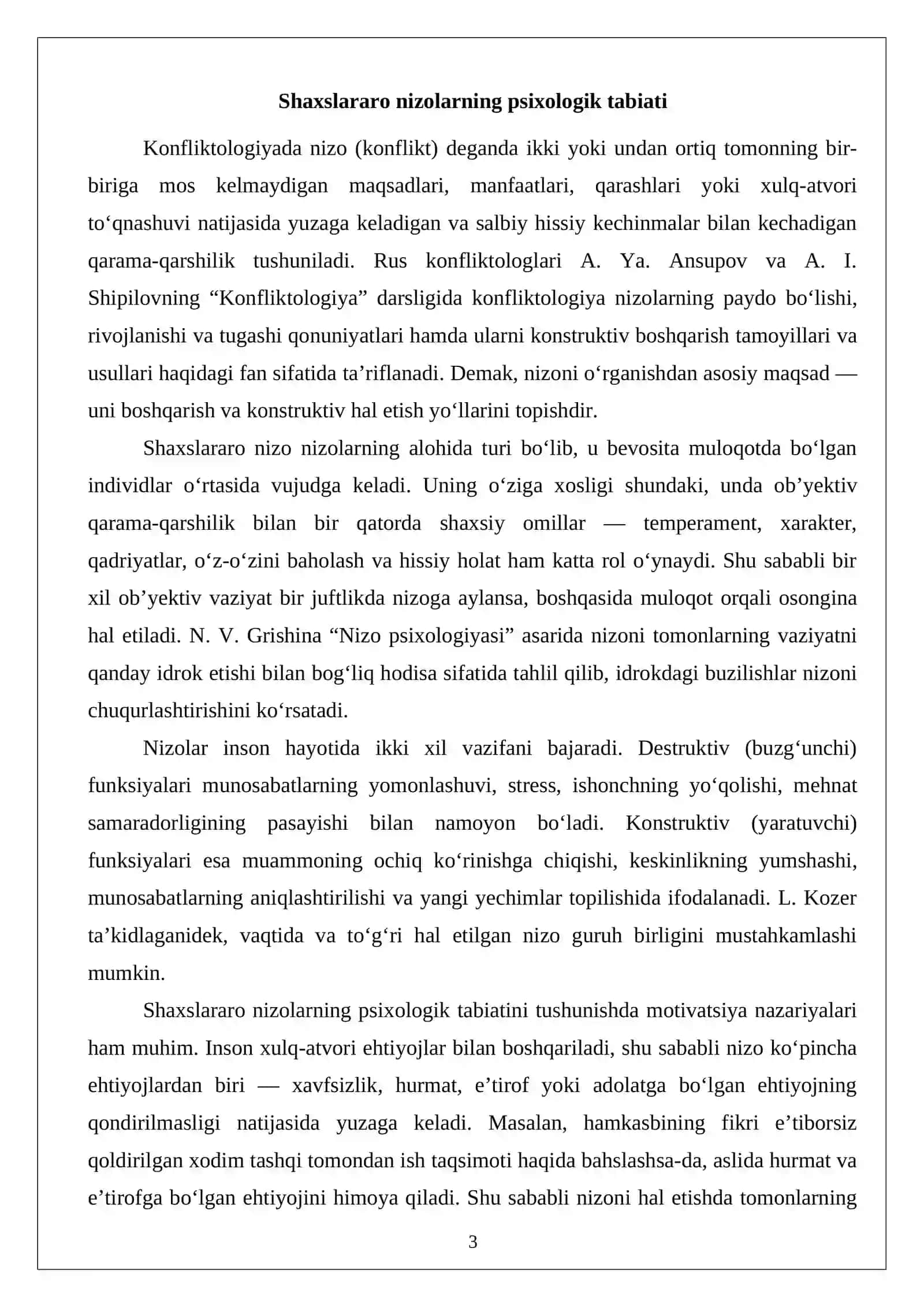 Shaxslararo munosabatlarda vujudga kelgan nizolarni bartaraf etish usullari 3