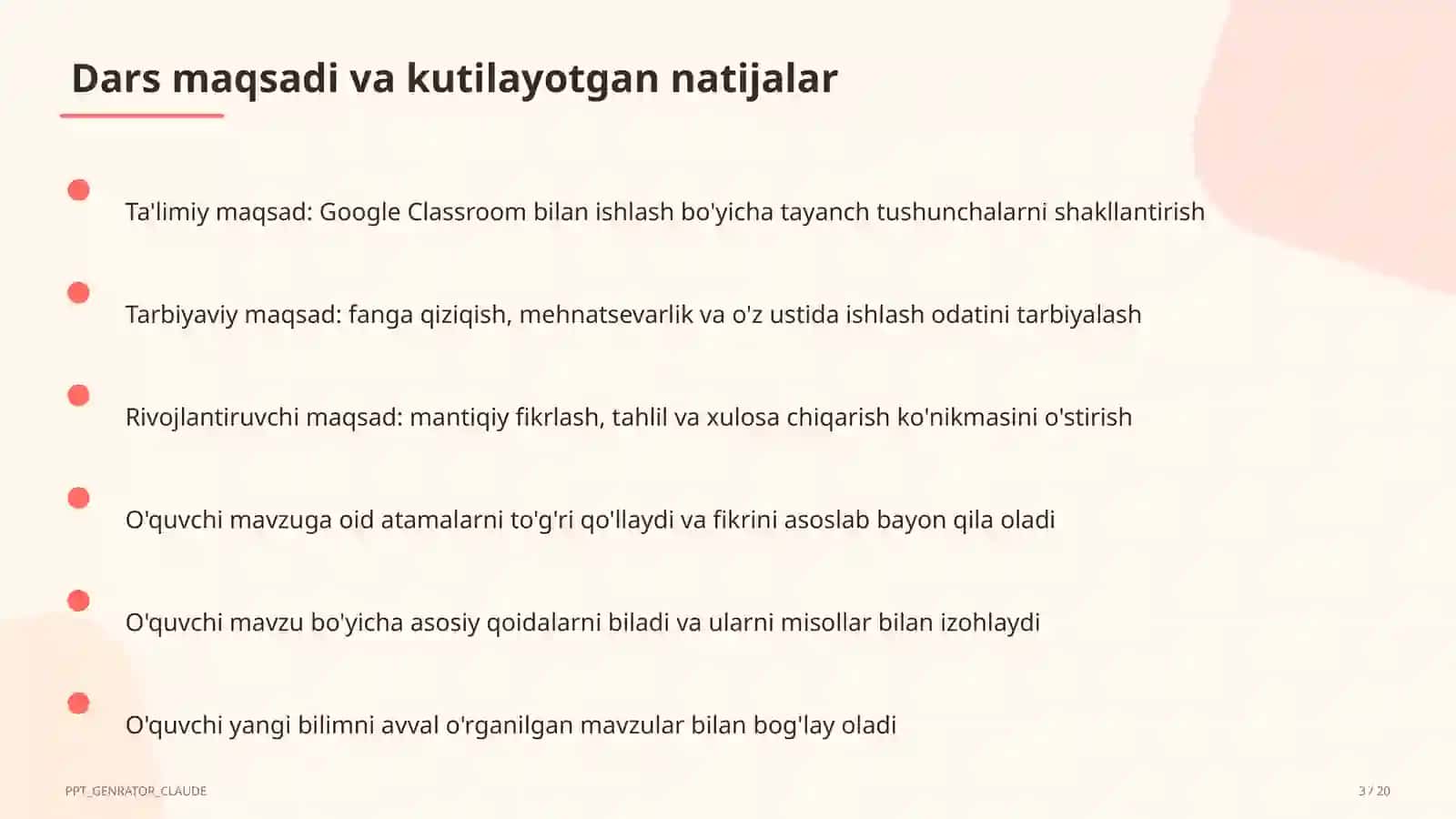 Google Classroom bilan ishlash 3