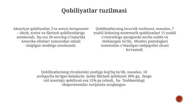 Qobiliyatning tuzilishi 3