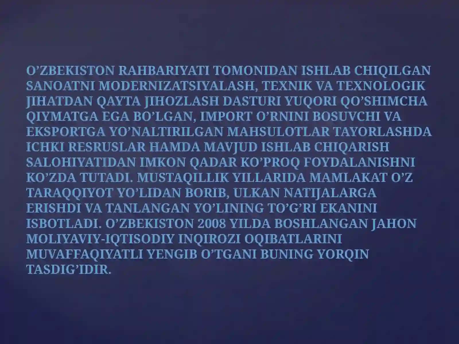 O’zbekistonning Dunyo Miqyosida  tutgan mavqei 3