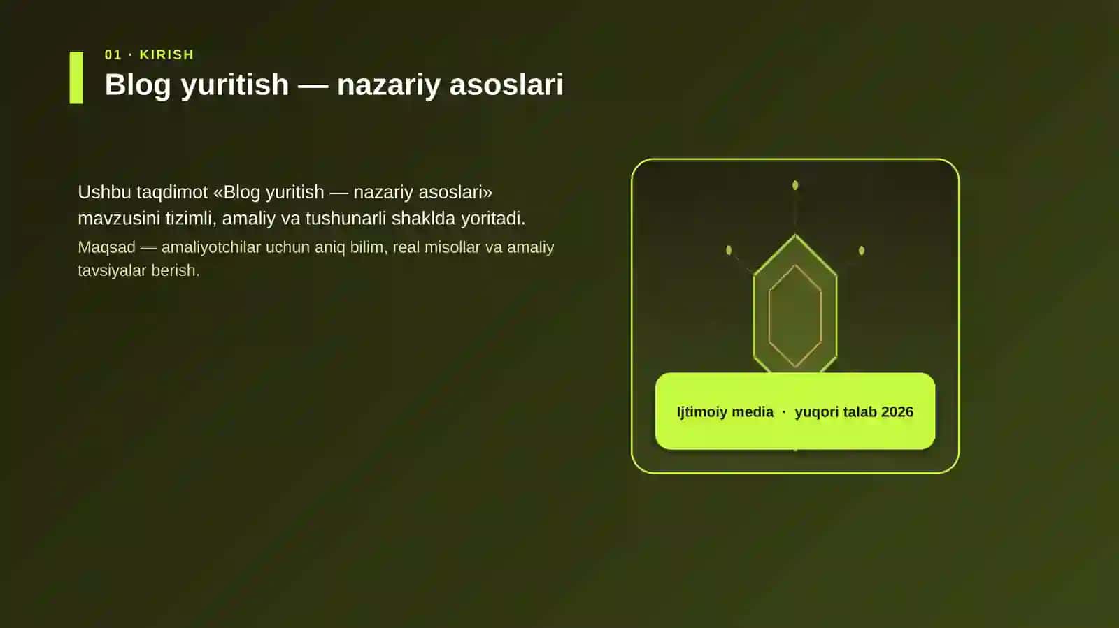 Blog yuritish — nazariy asoslari 3