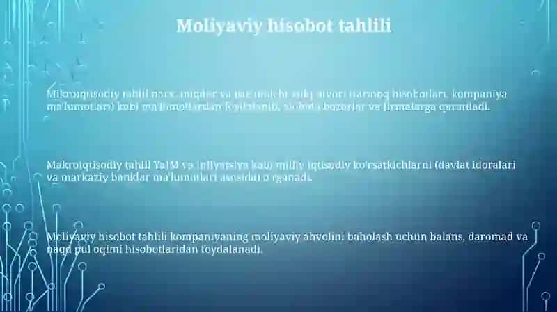 Iqtisodiy tahlilning turlari va ularning axborot manbalari 3