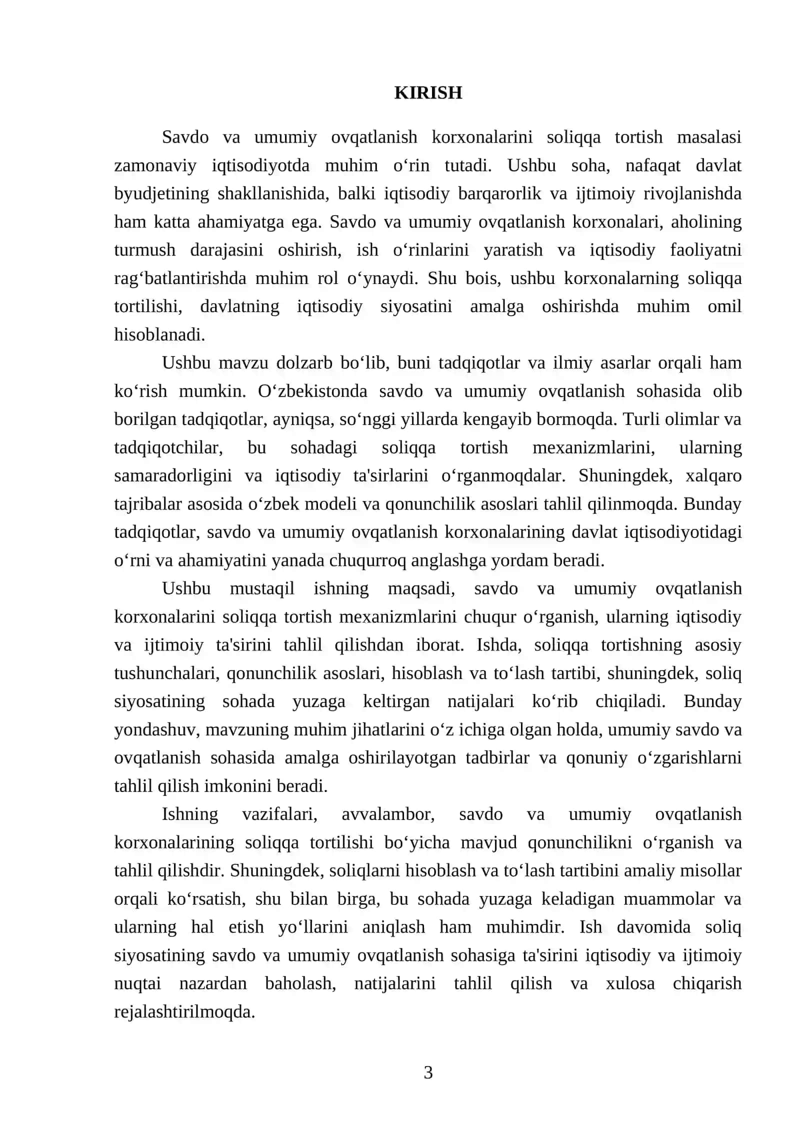 Savdo va umumiy ovqatlanish korxonalarini soliqqa tortish 3