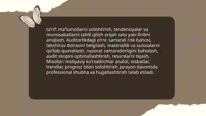 Analitik pradsedura 3
