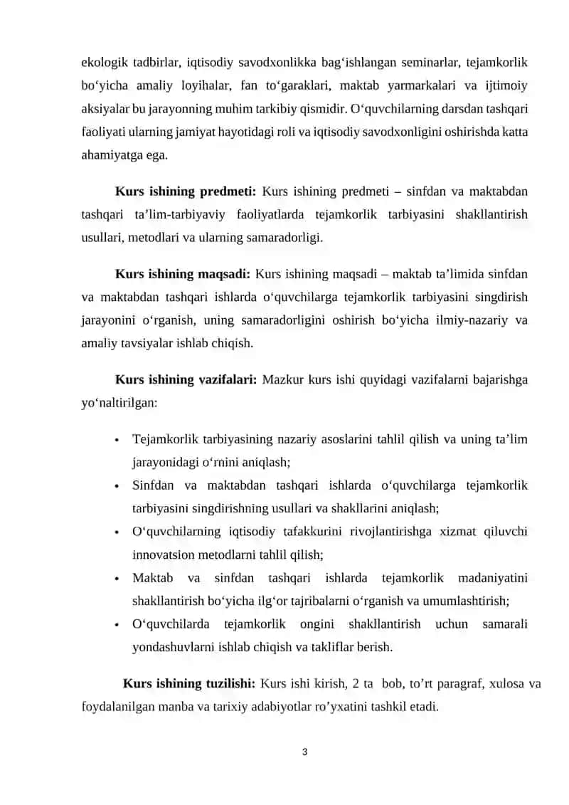 Sinfdan va maktabdan tashqari ishlarda tejamkorlik tarbiyasi 3