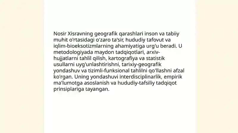 Nosir Xisravning geografik ilmiy merosi 3