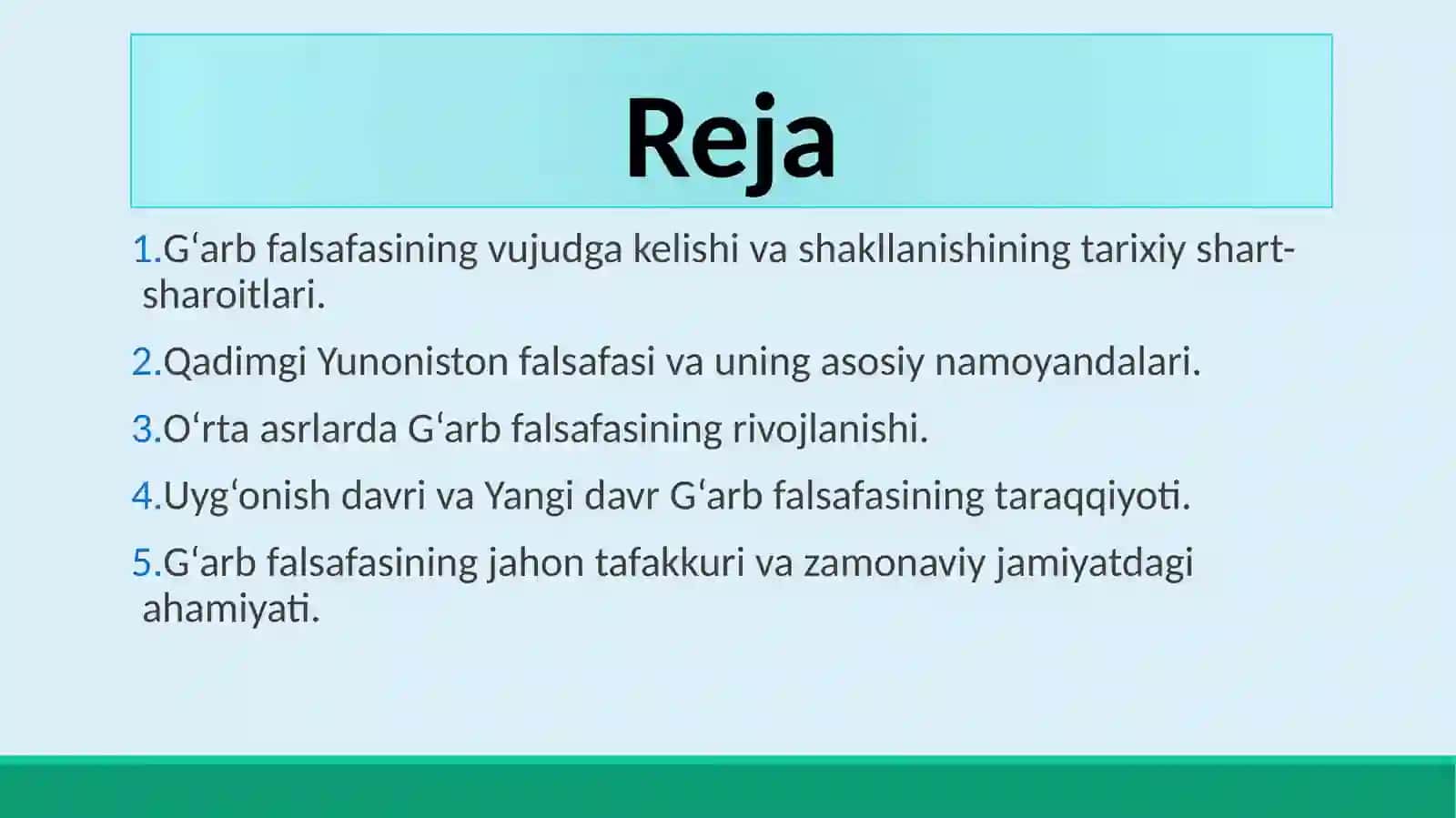 G‘arb falsafasining shakllanishi 3