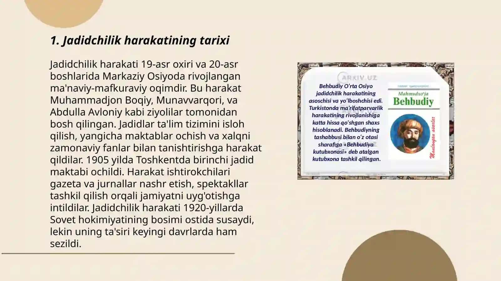 Jadidchilik harakatining tarixi 3