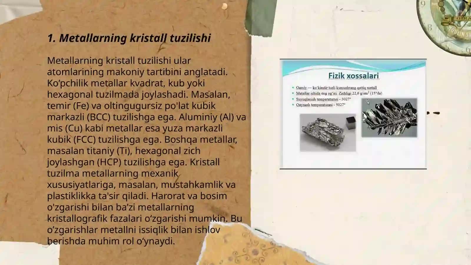 Metallarning fizik, mexanik va texnologik xossalari 3