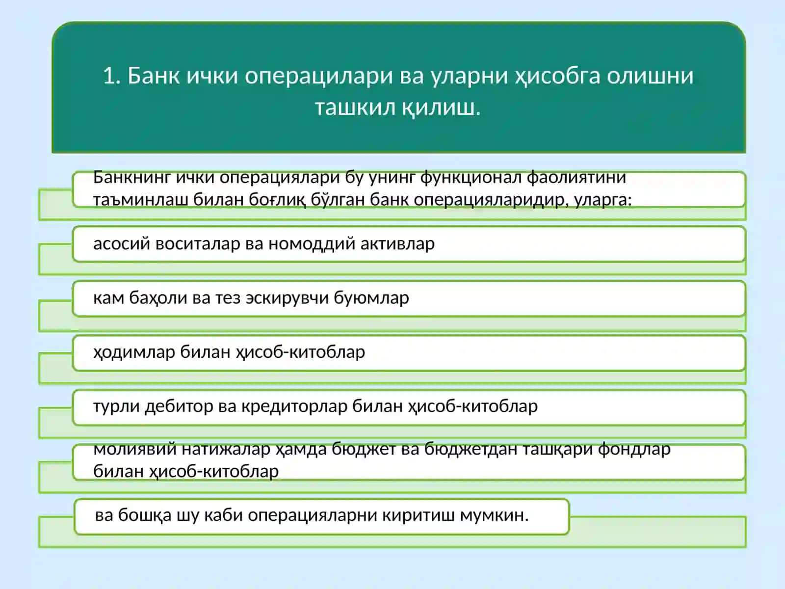 Banklarda moddiy va nomoddiy aktivlar hisobi 3