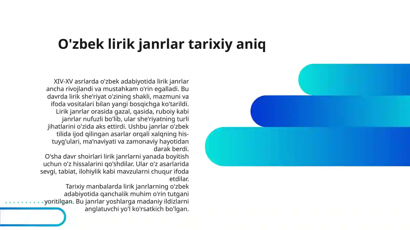 XIV-XV ASRLARDA O’ZBEK ADABIYOTIDA LIRIK JANRLAR TARAQQIYOTI 3
