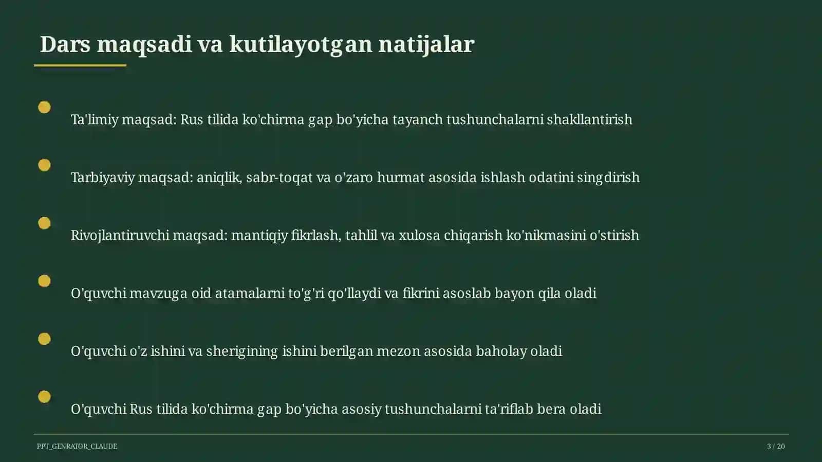 Rus tilida ko'chirma gap (9-sinf) 3