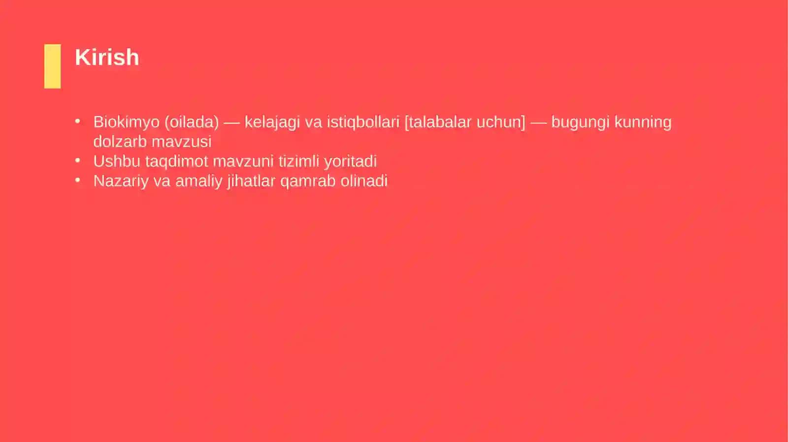 Biokimyo (oilada) — kelajagi va istiqbollari [talabalar uchun] 3