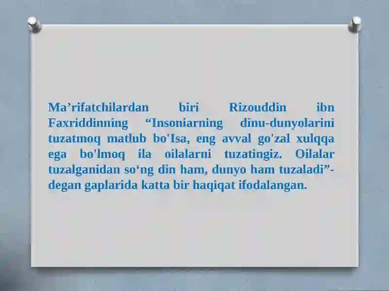 Xalq pedagogikasida oila tarbiyasining aks etishi 3