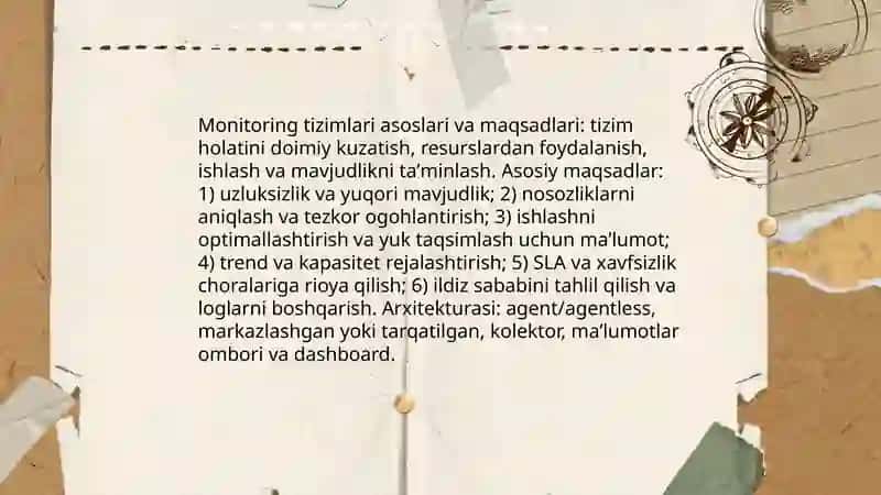 Monitoring va diagnostika tizimlari 3
