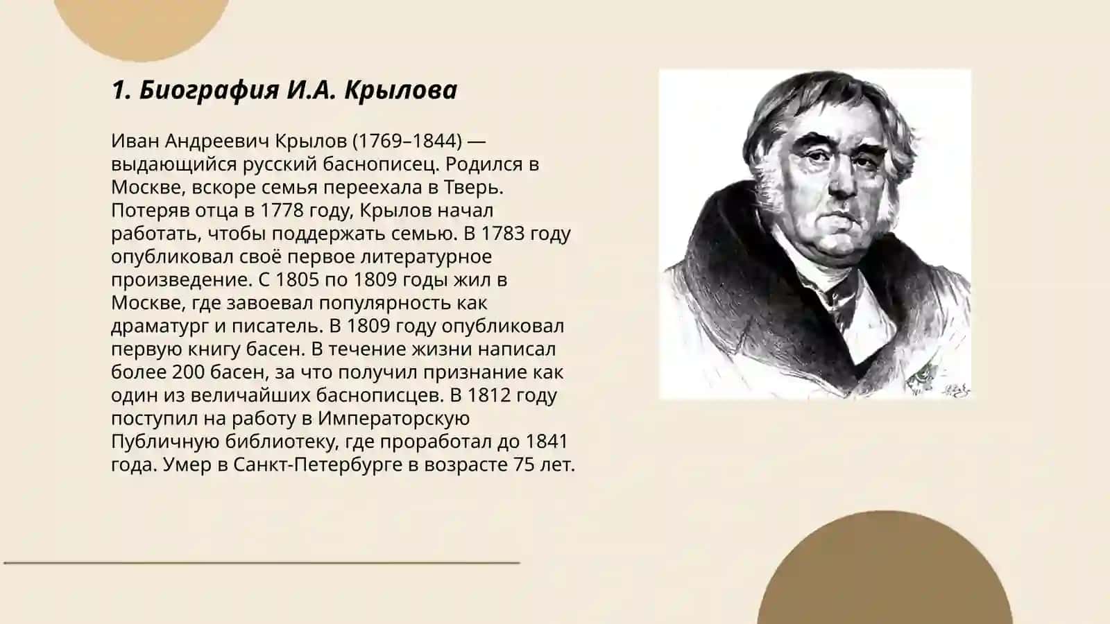 И.А.Крилов Басни 3