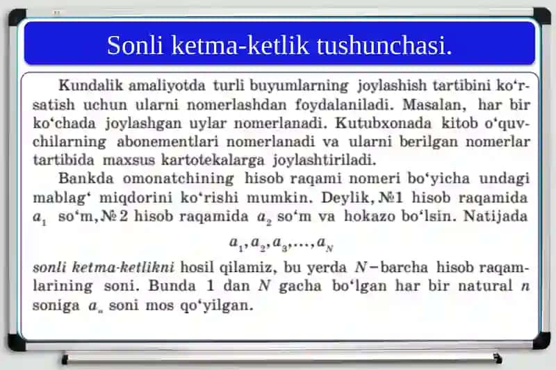 Sonli ketma-ketliklar 3