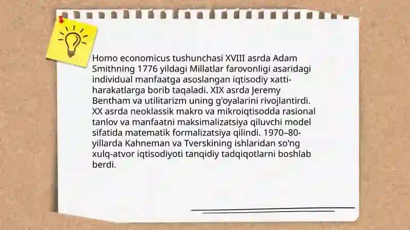Homo Economicus tushunchasi va modeli 3